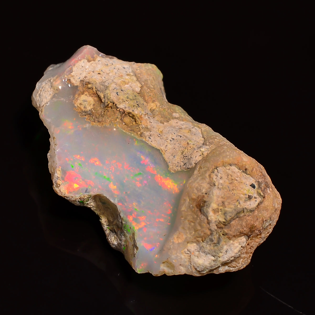 Gorgeous Top Grade Quality 100% Natural Welo Fire Ethiopian Opal Fancy Rough Loose Gemstone For Making Jewelry 27X16X9 MM 14.50 Cts. KR25-12 Sunkarton