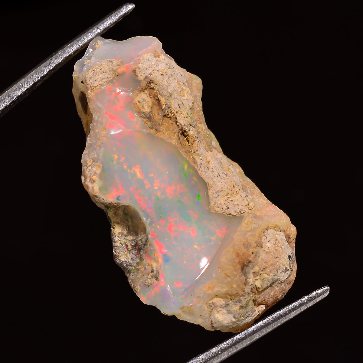 Gorgeous Top Grade Quality 100% Natural Welo Fire Ethiopian Opal Fancy Rough Loose Gemstone For Making Jewelry 27X16X9 MM 14.50 Cts. KR25-12 Sunkarton