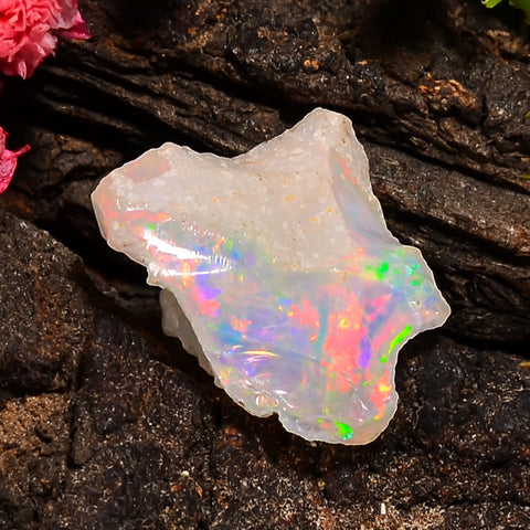 Superb Top Grade Quality 100% Natural Welo Fire Ethiopian Opal Fancy Rough Loose Gemstone For Making Jewelry 15X15X10 MM 06.00 Cts. KR25-19 Sunkarton