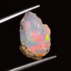 Amazing Top Grade Quality 100% Natural Welo Fire Ethiopian Opal Fancy Rough Loose Gemstone For Making Jewelry 20X12X8 MM 06.50 Cts. KR25-1 Sunkarton