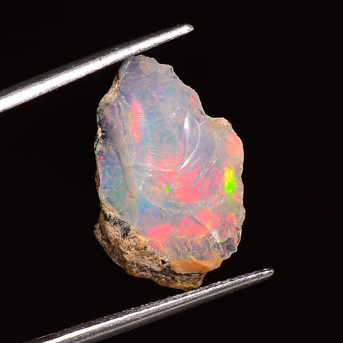 Amazing Top Grade Quality 100% Natural Welo Fire Ethiopian Opal Fancy Rough Loose Gemstone For Making Jewelry 20X12X8 MM 06.50 Cts. KR25-1 Sunkarton