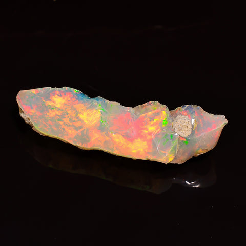 Stunning Top Grade Quality 100% Natural Welo Fire Ethiopian Opal Fancy Rough Loose Gemstone For Making Jewelry 35X10X7 MM 07.50 Cts. KR25-20 Sunkarton