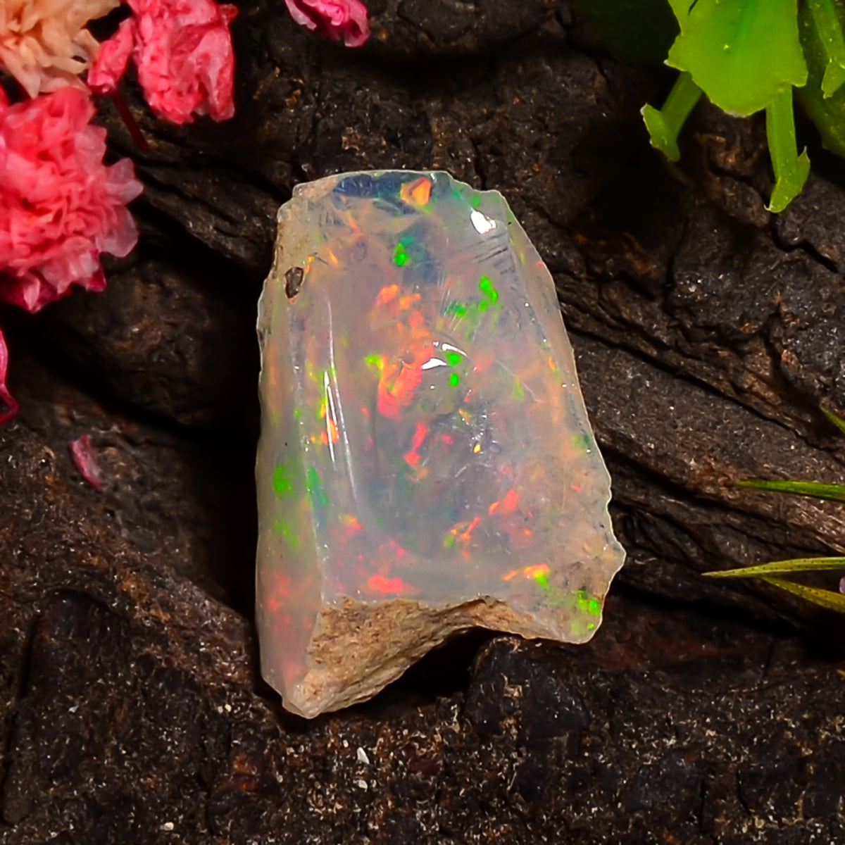 Tempting Top Grade Quality 100% Natural Welo Fire Ethiopian Opal Fancy Rough Loose Gemstone For Making Jewelry 17X10X9 MM 05.50 Cts. KR25-22 Sunkarton