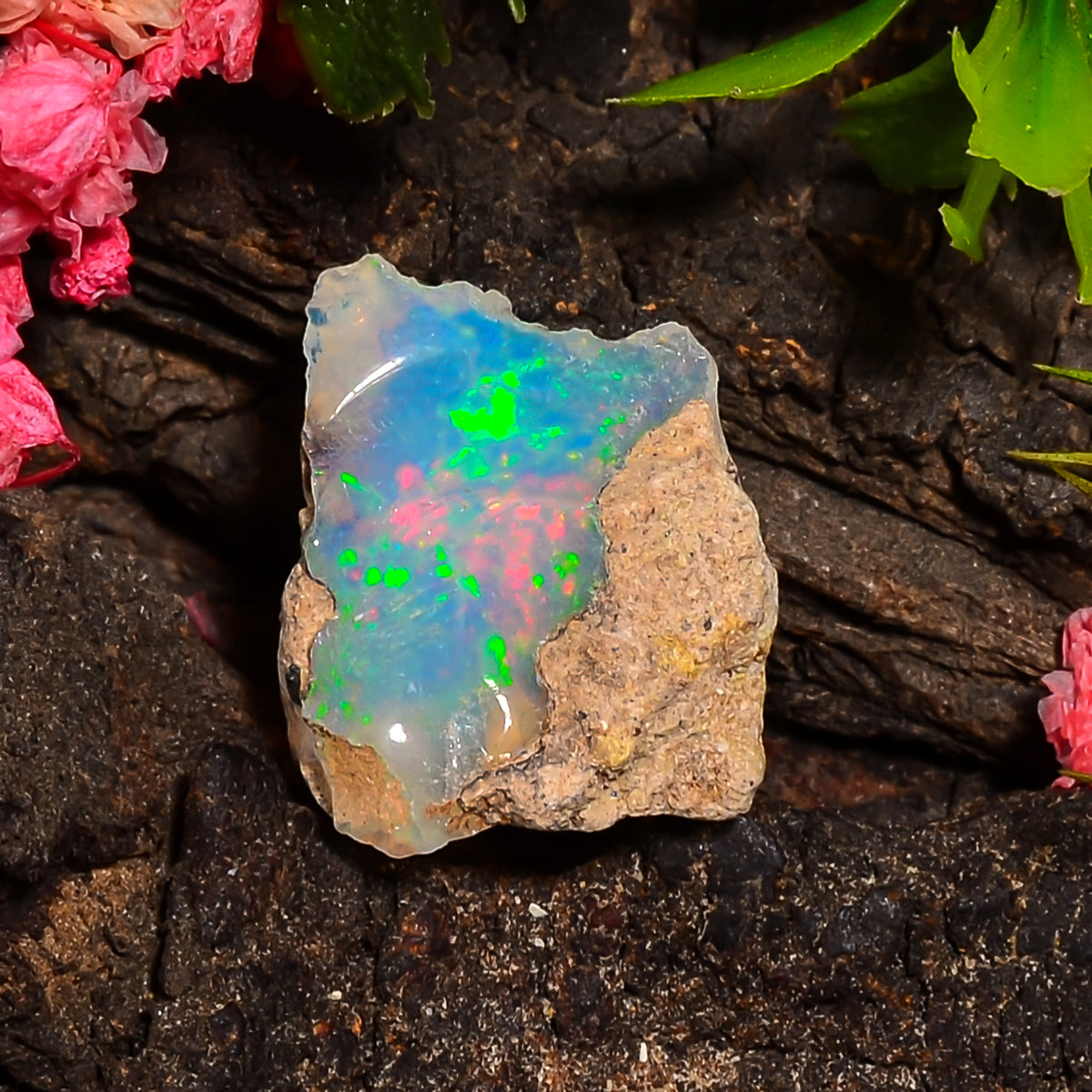 Unique Top Grade Quality 100% Natural Welo Fire Ethiopian Opal Fancy Rough Loose Gemstone For Making Jewelry 18X15X8 MM 06.50 Cts. KR25-24 Sunkarton