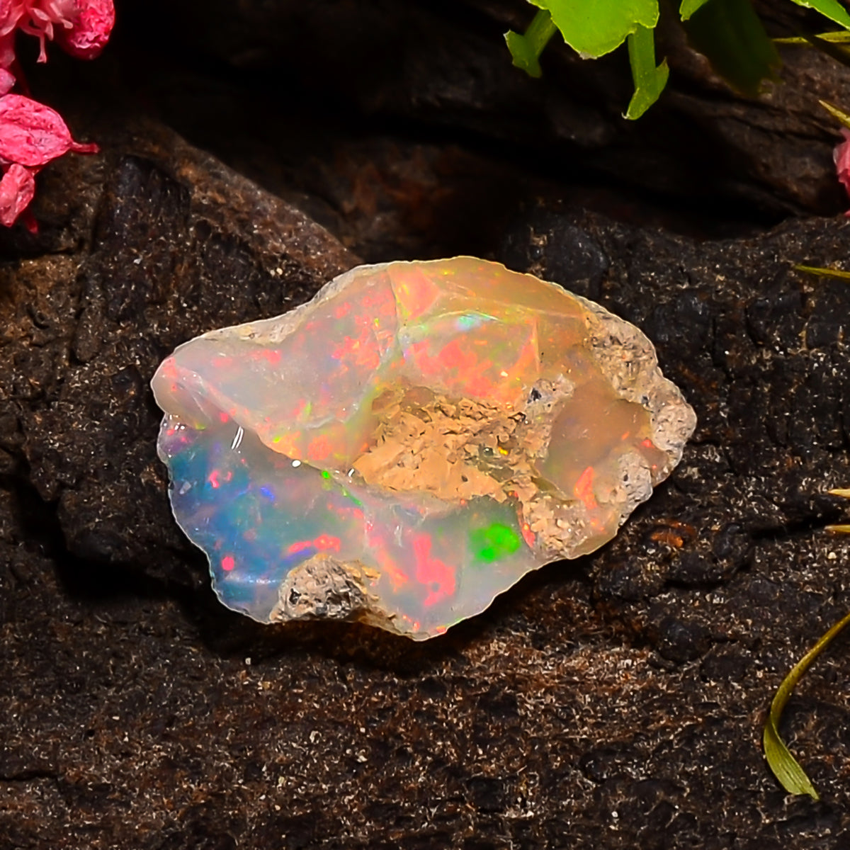 Wonderful Top Grade Quality 100% Natural Welo Fire Ethiopian Opal Rough Loose Gemstone For Making Jewelry 18X13X9 MM 04.50 Cts. KR25-25 Sunkarton