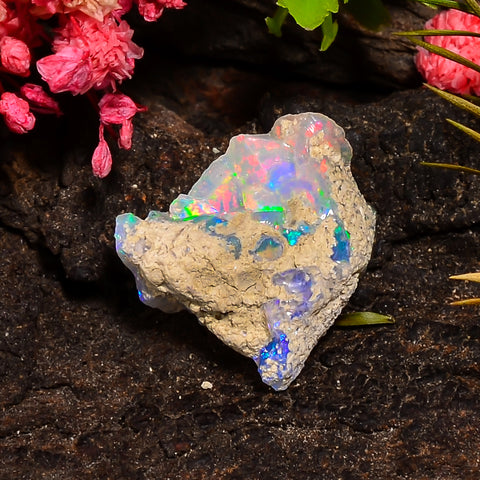 Beautiful Top Grade Quality 100% Natural Welo Fire Ethiopian Opal Rough Loose Gemstone For Making Jewelry 18X16X10 MM 07.50 Cts. KR25-29 Sunkarton