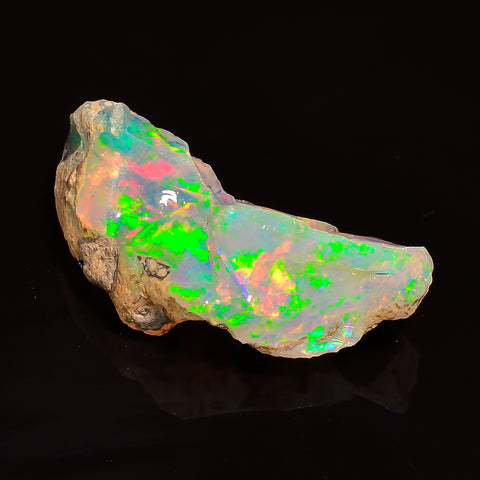 Attractive Top Grade Quality 100% Natural Welo Fire Ethiopian Opal Rough Loose Gemstone For Making Jewelry 24X12X8 MM 07.00 Cts. KR25-2 Sunkarton