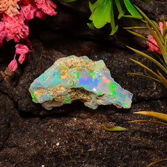 Classic Top Grade Quality 100% Natural Welo Fire Ethiopian Opal Fancy Rough Loose Gemstone For Making Jewelry 21X10X9 MM 05.50 Cts. KR25-30 Sunkarton