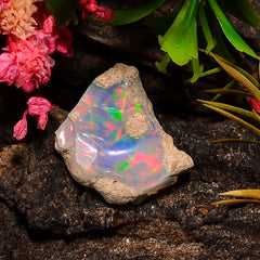 Excellent Top Grade Quality 100% Natural Welo Fire Ethiopian Opal Rough Loose Gemstone For Making Jewelry 15X14X5 MM 04.00 Cts. KR25-32 Sunkarton