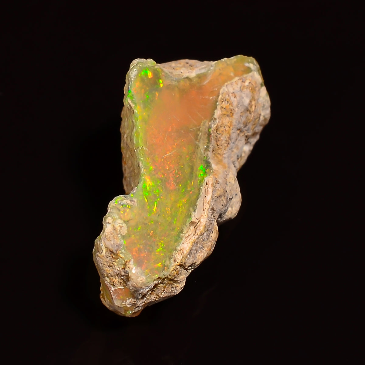 Elegant Top Grade Quality 100% Natural Welo Fire Ethiopian Opal Fancy Rough Loose Gemstone For Making Jewelry 21X10X10 MM 07.50 Cts. KR25-34 Sunkarton