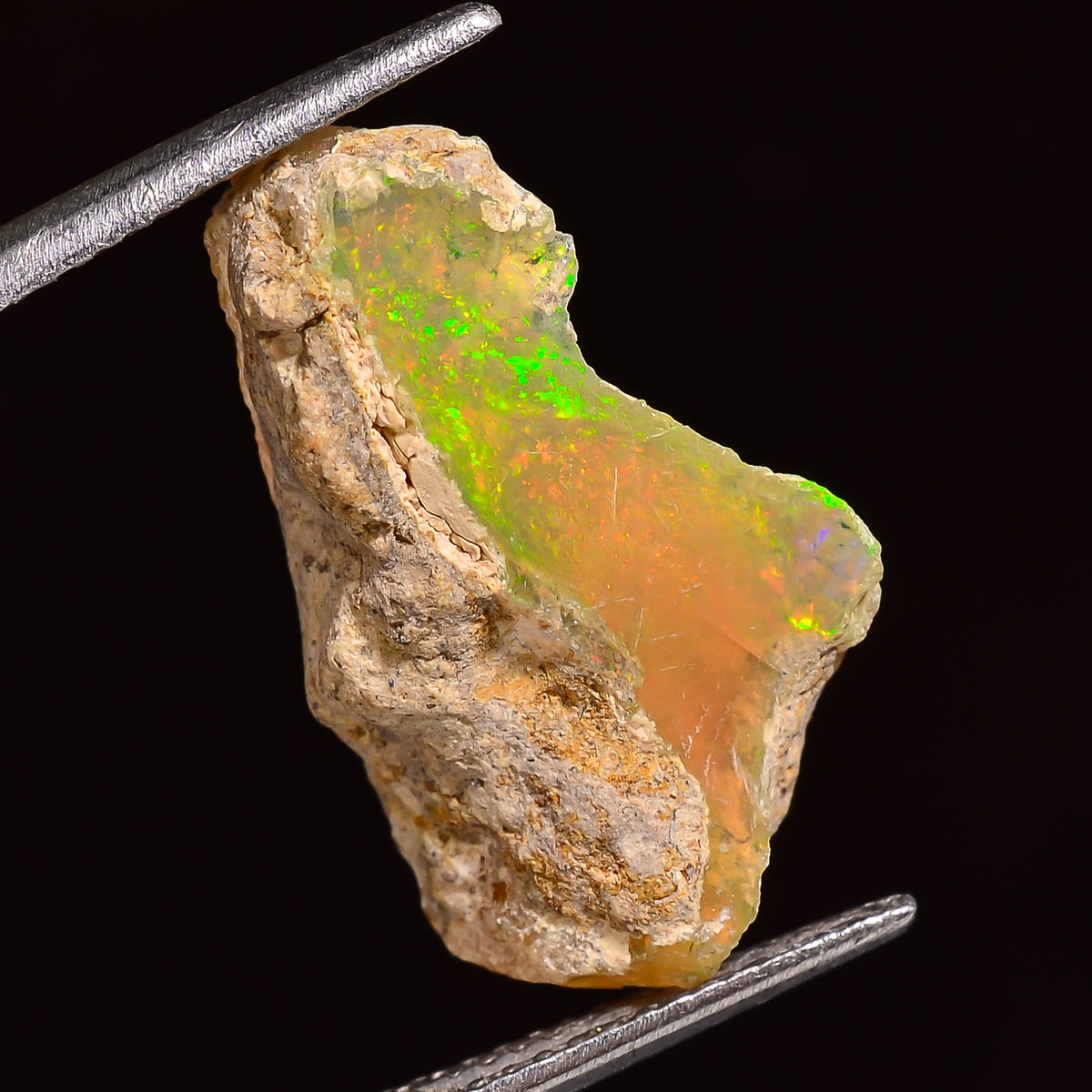 Elegant Top Grade Quality 100% Natural Welo Fire Ethiopian Opal Fancy Rough Loose Gemstone For Making Jewelry 21X10X10 MM 07.50 Cts. KR25-34 Sunkarton