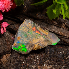 Fantastic Top Grade Quality 100% Natural Welo Fire Ethiopian Opal Rough Loose Gemstone For Making Jewelry 18X16X8 MM 08.00 Cts. KR25-36 Sunkarton