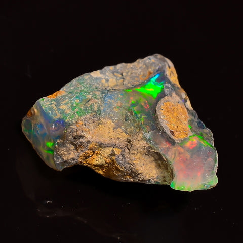 Fantastic Top Grade Quality 100% Natural Welo Fire Ethiopian Opal Rough Loose Gemstone For Making Jewelry 18X16X8 MM 08.00 Cts. KR25-36 Sunkarton