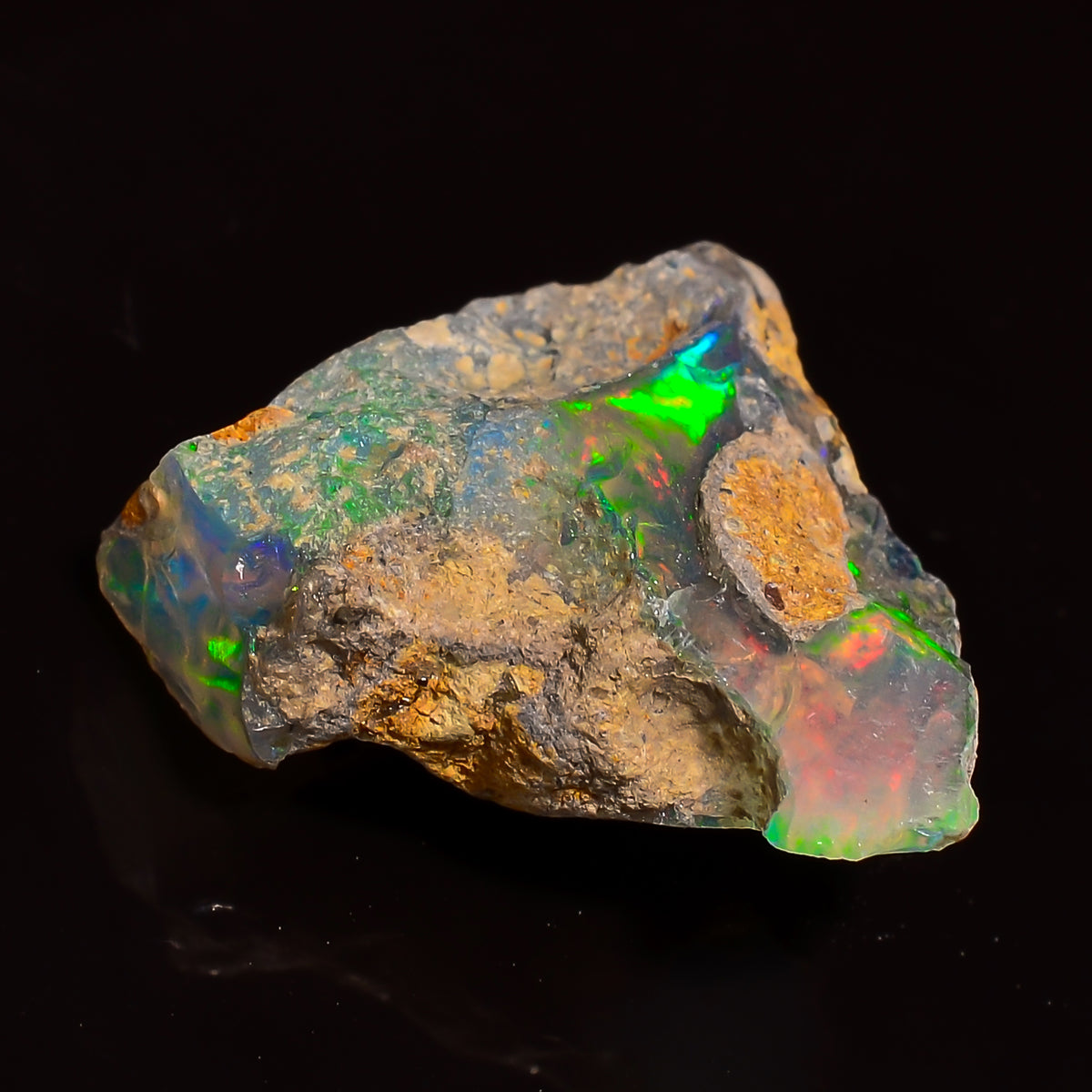 Fantastic Top Grade Quality 100% Natural Welo Fire Ethiopian Opal Rough Loose Gemstone For Making Jewelry 18X16X8 MM 08.00 Cts. KR25-36 Sunkarton