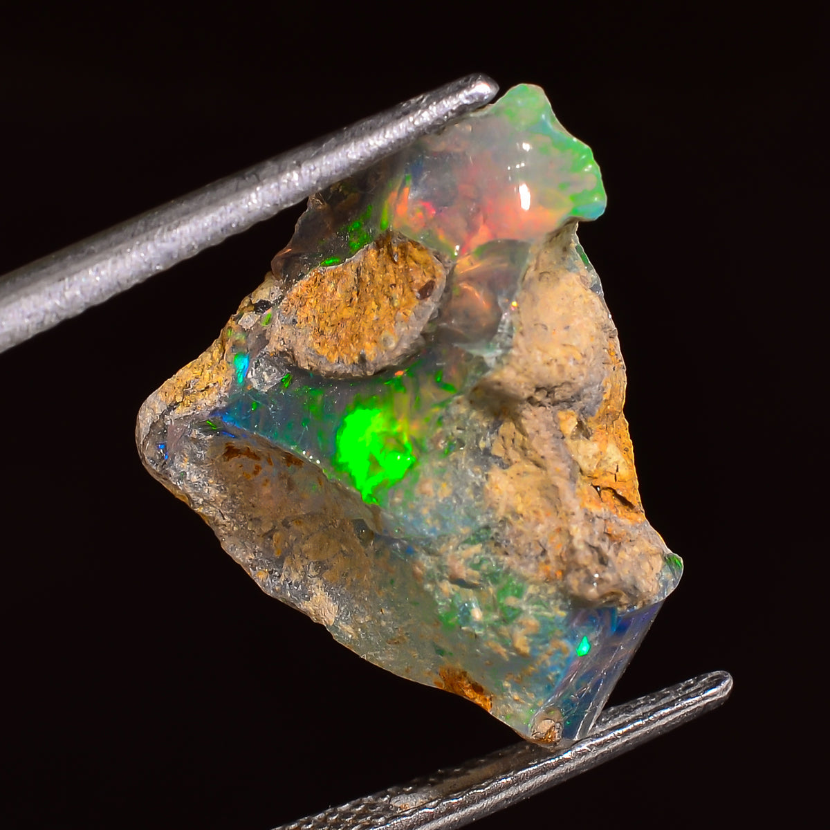 Fantastic Top Grade Quality 100% Natural Welo Fire Ethiopian Opal Rough Loose Gemstone For Making Jewelry 18X16X8 MM 08.00 Cts. KR25-36 Sunkarton