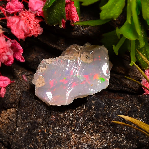 Immaculate Top Grade Quality 100% Natural Welo Fire Ethiopian Opal Rough Loose Gemstone For Making Jewelry 17X11X9 MM 06.00 Cts. KR25-38 Sunkarton