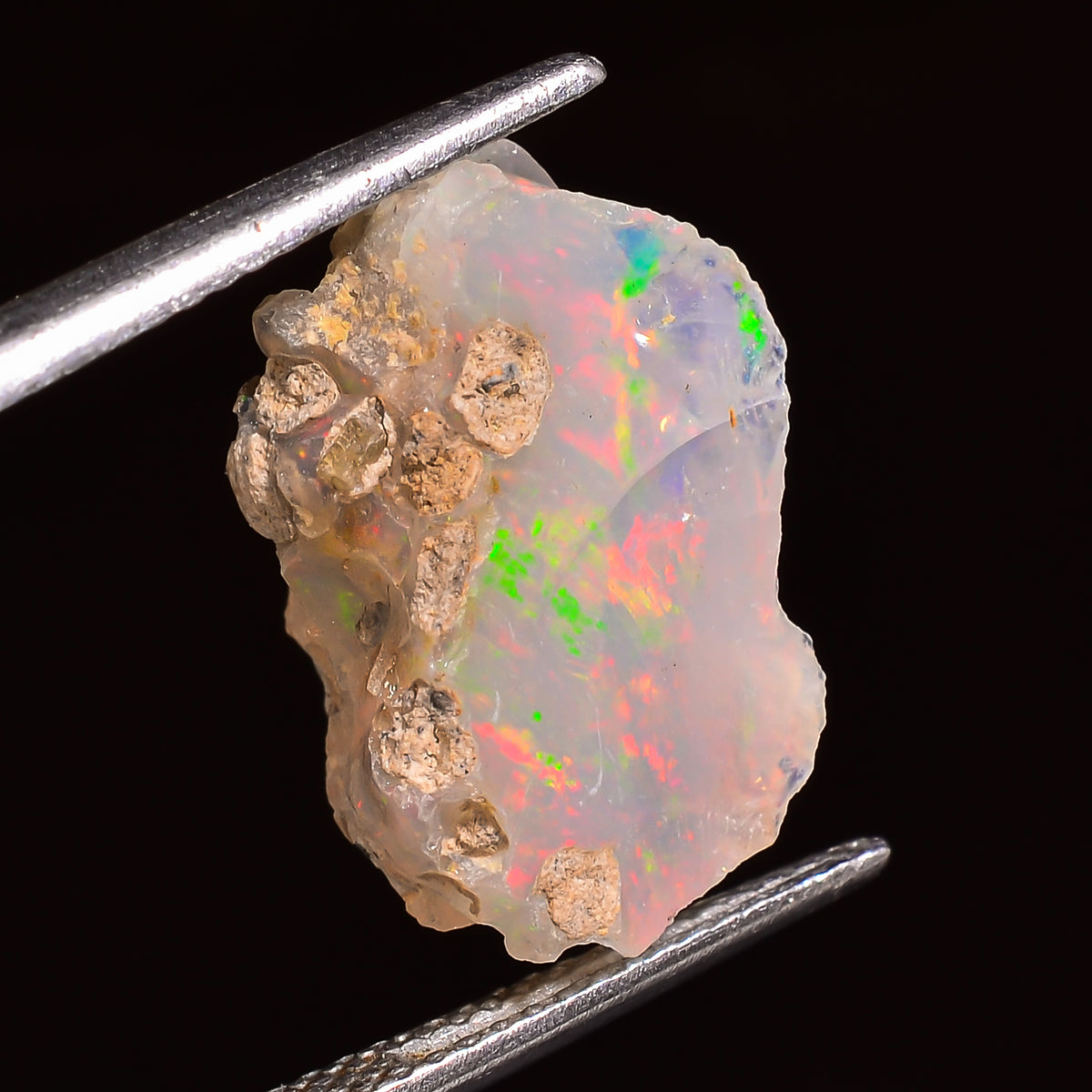 Immaculate Top Grade Quality 100% Natural Welo Fire Ethiopian Opal Rough Loose Gemstone For Making Jewelry 17X11X9 MM 06.00 Cts. KR25-38 Sunkarton