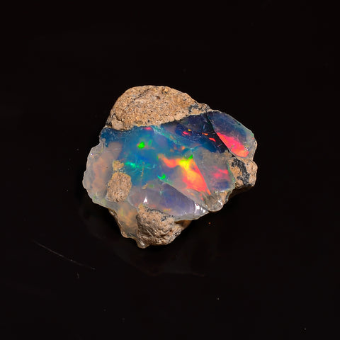 Awesome Top Grade Quality 100% Natural Welo Fire Ethiopian Opal Fancy Rough Loose Gemstone For Making Jewelry 16X16X8 MM 06.00 Cts. KR25-3 Sunkarton