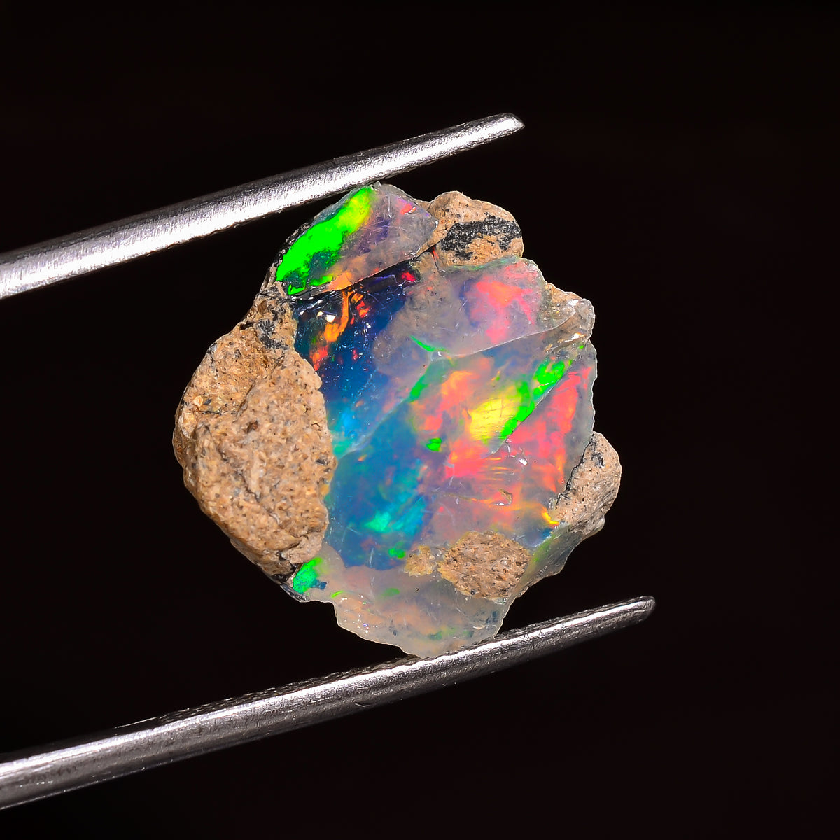 Awesome Top Grade Quality 100% Natural Welo Fire Ethiopian Opal Fancy Rough Loose Gemstone For Making Jewelry 16X16X8 MM 06.00 Cts. KR25-3 Sunkarton