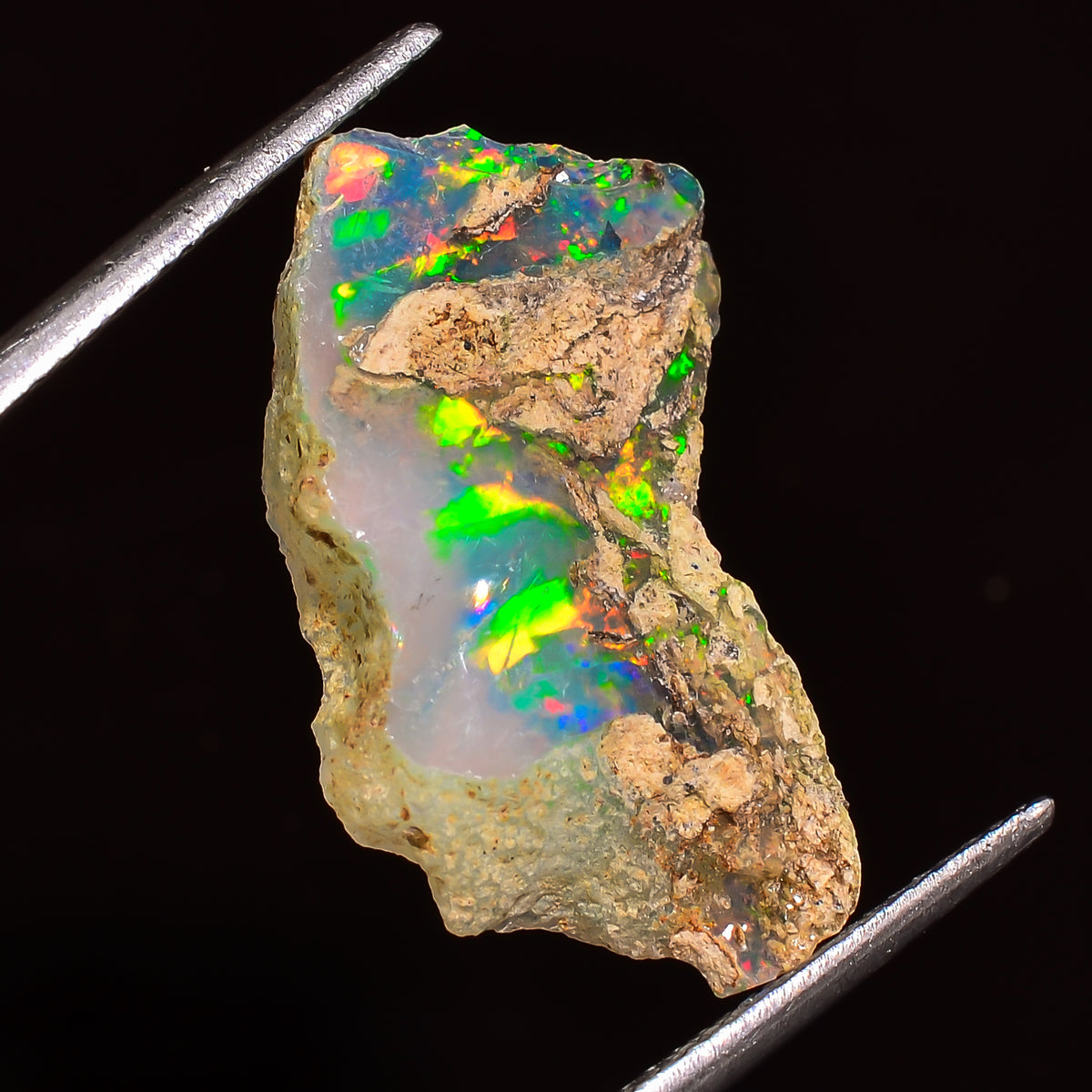 Splendid Top Grade Quality 100% Natural Welo Fire Ethiopian Opal Fancy Rough Loose Gemstone For Making Jewelry 22X13X4 MM 05.00 Cts. KR25-43 Sunkarton