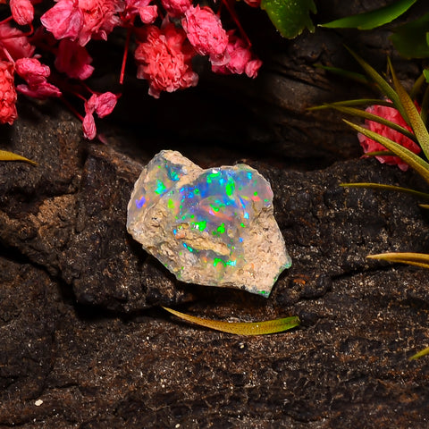 Stunning Top Grade Quality 100% Natural Welo Fire Ethiopian Opal Fancy Rough Loose Gemstone For Making Jewelry 16X12X8 MM 04.00 Cts. KR25-45 Sunkarton