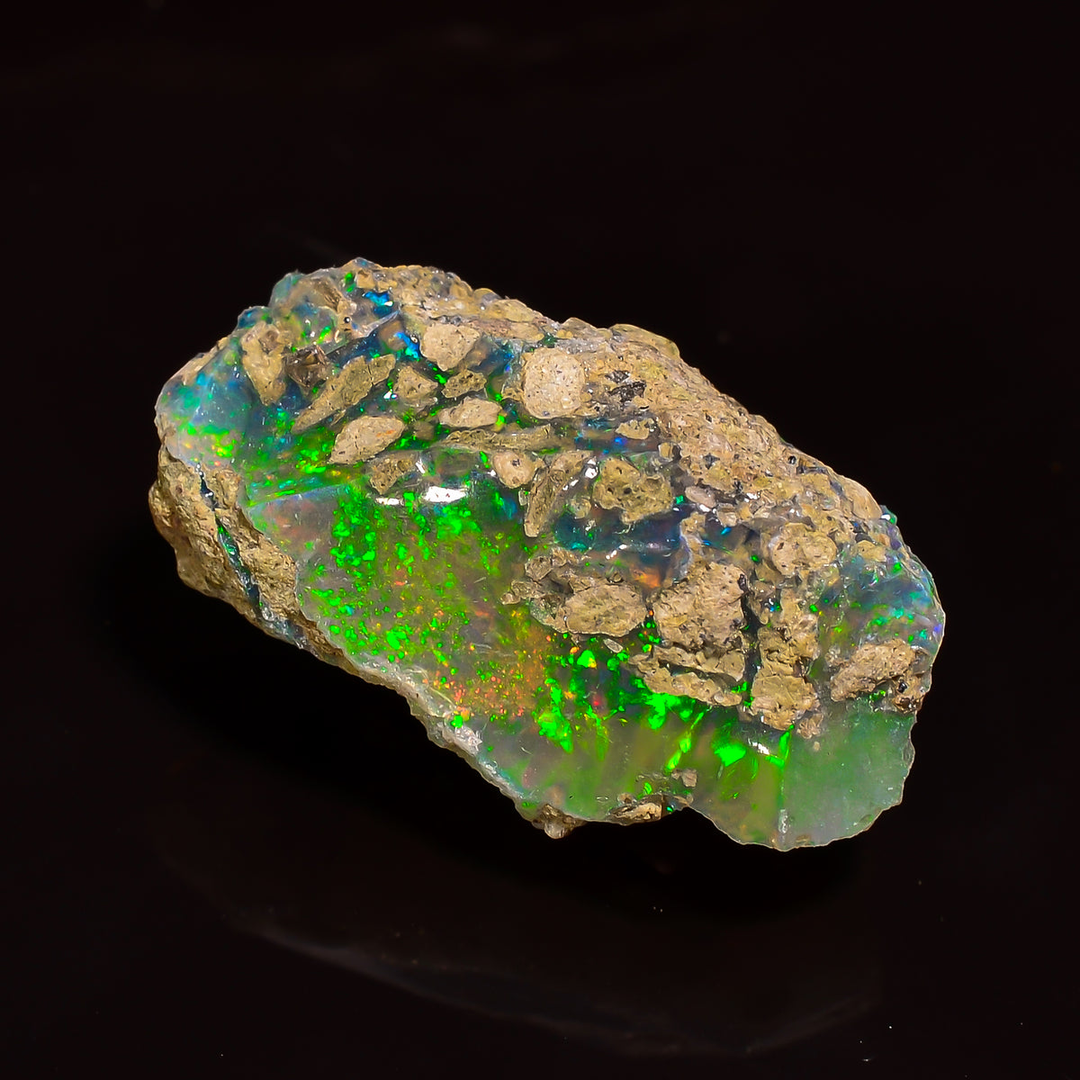 Terrific Top Grade Quality 100% Natural Welo Fire Ethiopian Opal Rough Loose Gemstone For Making Jewelry 24X14X13 MM 14.00 Cts. KR25-48 Sunkarton