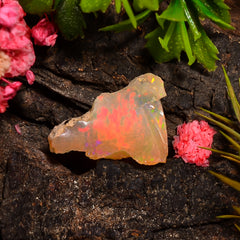 Unique Top Grade Quality 100% Natural Welo Fire Ethiopian Opal Fancy Rough Loose Gemstone For Making Jewelry 20X14X6 MM 05.00 Cts. KR25-49 Sunkarton