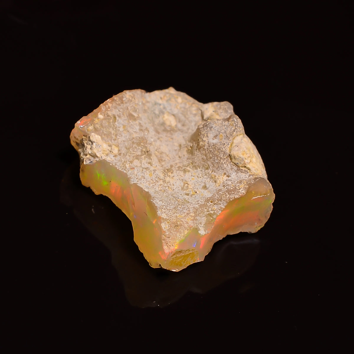 Beautiful Top Grade Quality 100% Natural Welo Fire Ethiopian Opal Fancy Rough Loose Gemstone For Making Jewelry 18X17X7 MM 11.50 Cts. KR25-4 Sunkarton