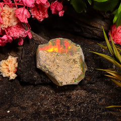 Classic Top Grade Quality 100% Natural Welo Fire Ethiopian Opal Fancy Rough Loose Gemstone For Making Jewelry 16X15X8 MM 06.00 Cts. KR25-55 Sunkarton