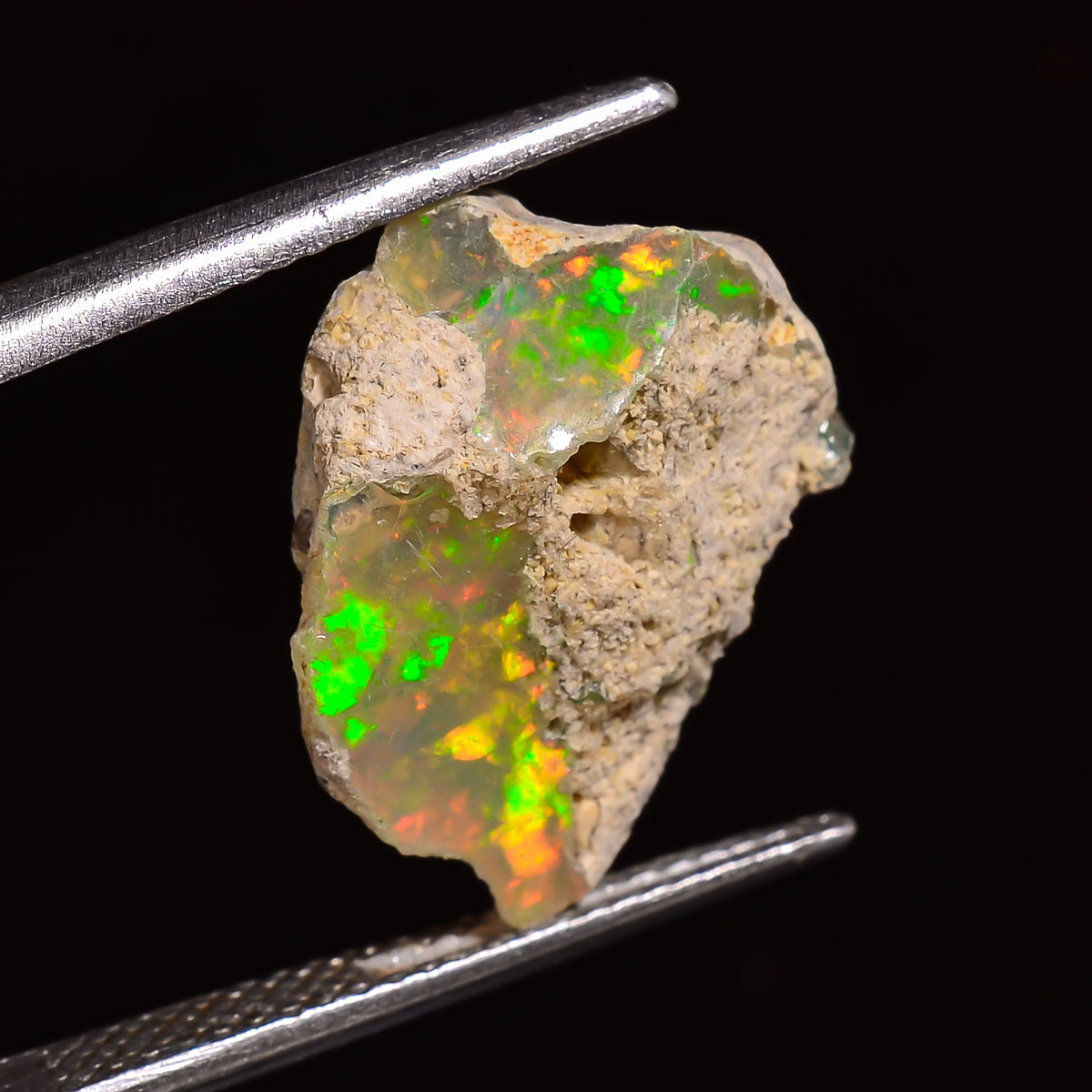 Classic Top Grade Quality 100% Natural Welo Fire Ethiopian Opal Fancy Rough Loose Gemstone For Making Jewelry 16X15X8 MM 06.00 Cts. KR25-55 Sunkarton