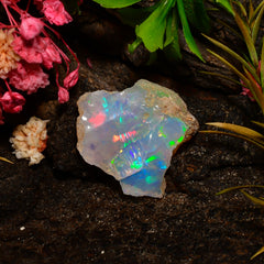 Immaculate Top Grade Quality 100% Natural Welo Fire Ethiopian Opal Rough Loose Gemstone For Making Jewelry 19X17X7 MM 06.50 Cts. KR25-63 Sunkarton