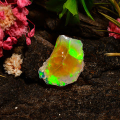 Incredible Top Grade Quality 100% Natural Welo Fire Ethiopian Opal Rough Loose Gemstone For Making Jewelry 16X11X10 MM 05.50 Cts. KR25-64 Sunkarton