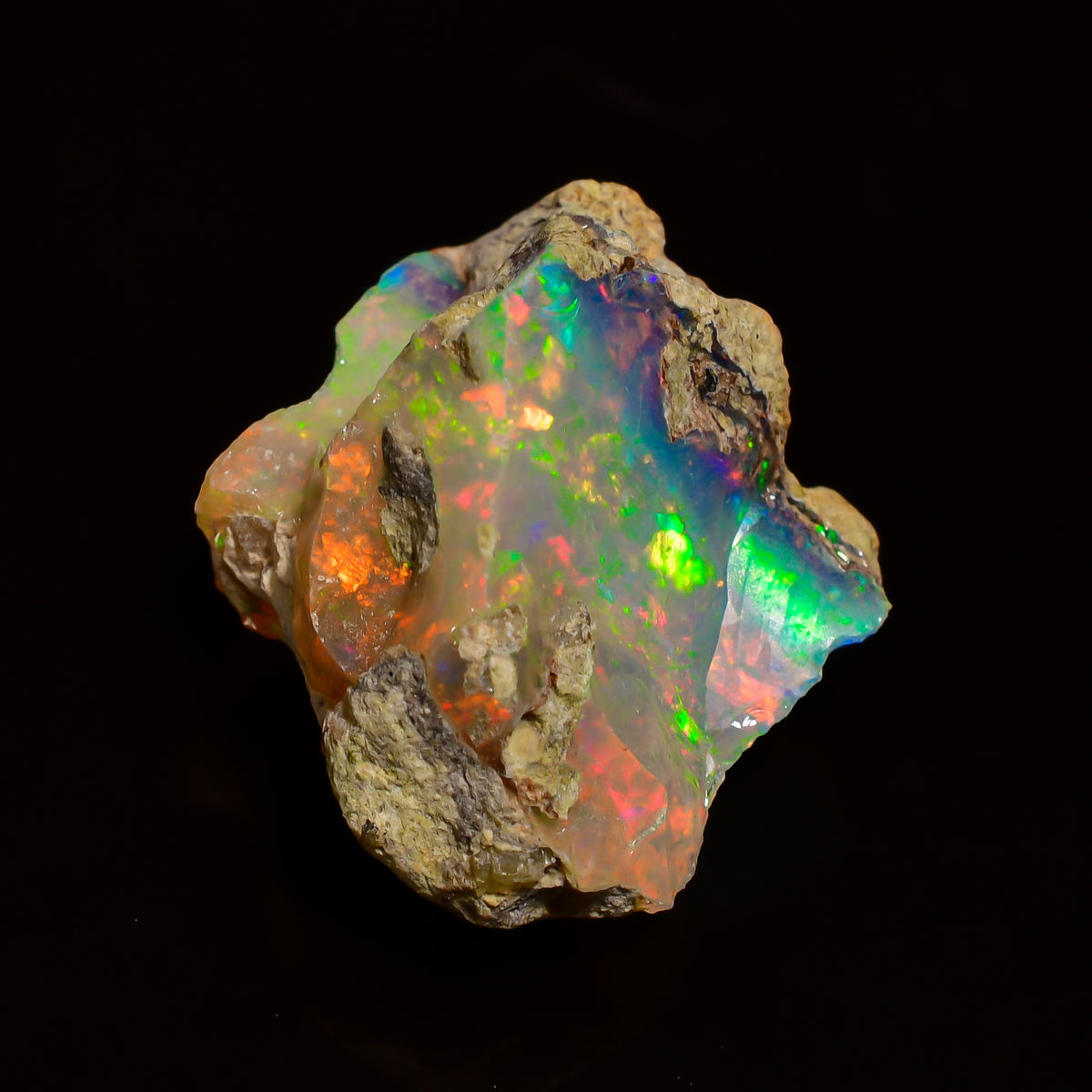 Splendid Top Grade Quality 100% Natural Welo Fire Ethiopian Opal Rough Loose Gemstone For Making Jewelry 16X13X11 MM 07.00 Cts. KR25-68 Sunkarton