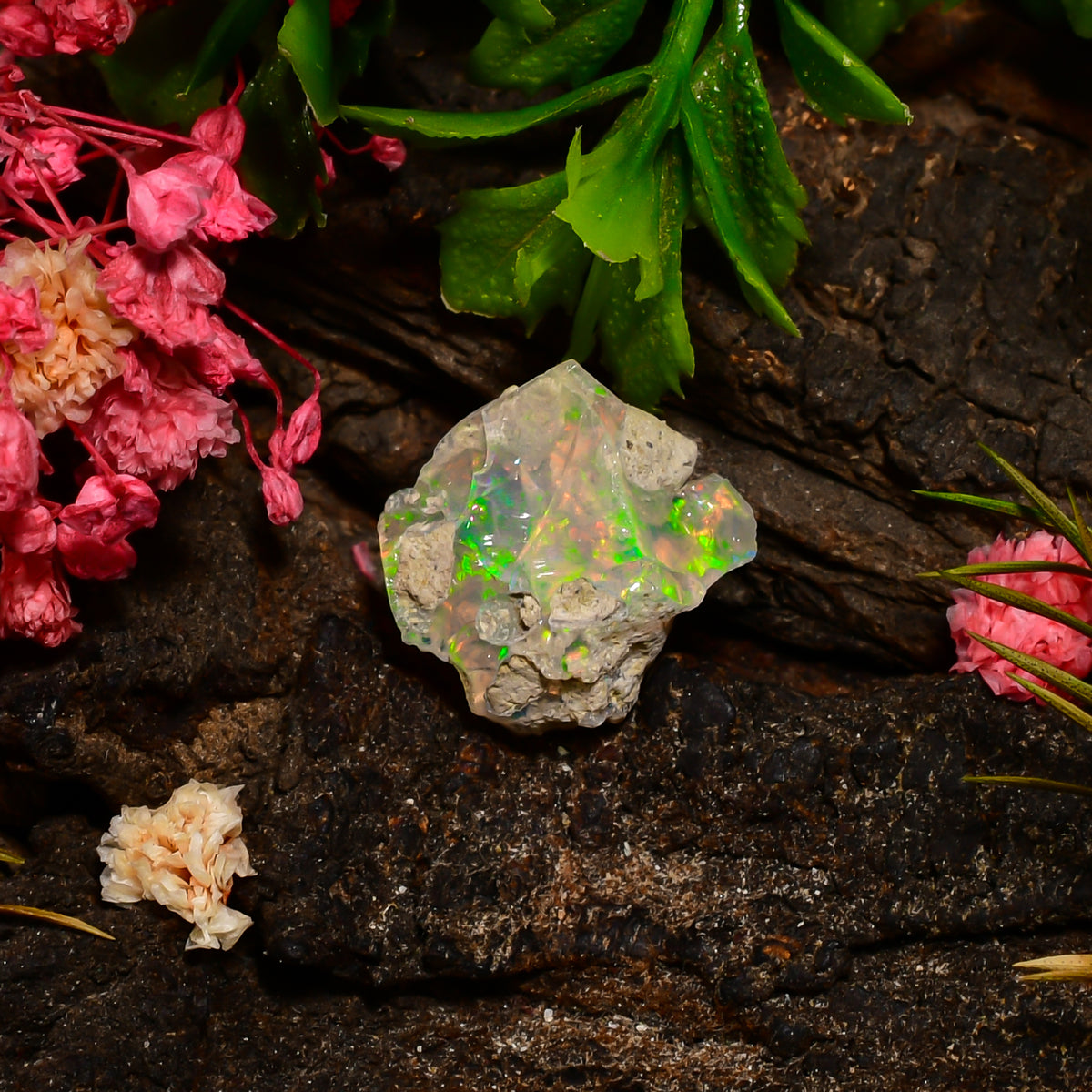 Superb Top Grade Quality 100% Natural Welo Fire Ethiopian Opal Fancy Rough Loose Gemstone For Making Jewelry 13X12X9 MM 07.00 Cts. KR25-69 Sunkarton