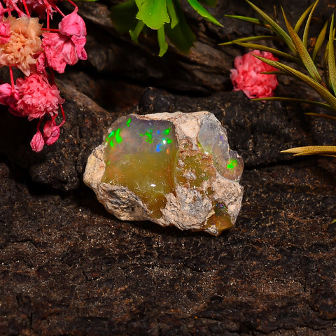 Dazzling Top Grade Quality 100% Natural Welo Fire Ethiopian Opal Fancy Rough Loose Gemstone For Making Jewelry 20X15X9 MM 11.00 Cts. KR25-6 Sunkarton