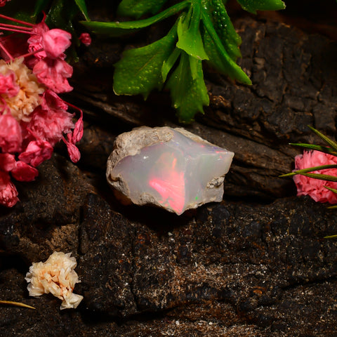 Stunning Top Grade Quality 100% Natural Welo Fire Ethiopian Opal Rough Loose Gemstone For Making Jewelry 18X11X10 MM 06.00 Cts. KR25-70 Sunkarton