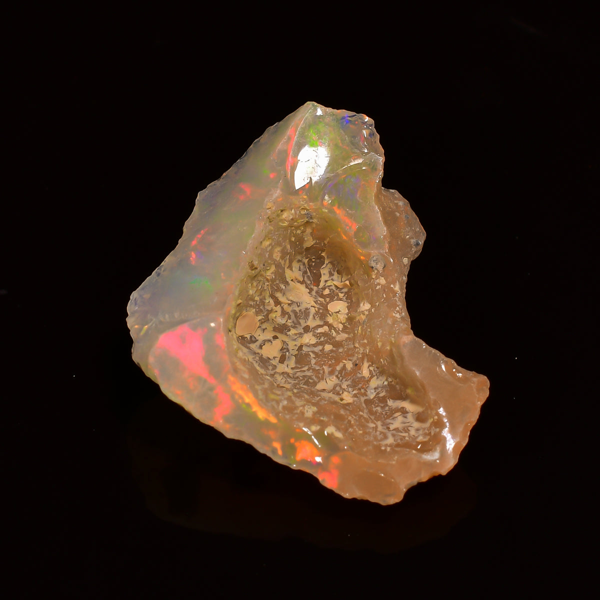 Supreme Top Grade Quality 100% Natural Welo Fire Ethiopian Opal Fancy Rough Loose Gemstone For Making Jewelry 19X15X6 MM 03.50 Cts. KR25-71 Sunkarton