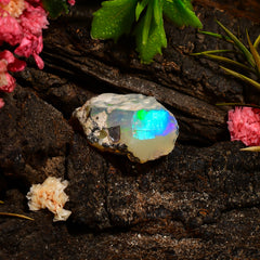 Terrific Top Grade Quality 100% Natural Welo Fire Ethiopian Opal Fancy Rough Loose Gemstone For Making Jewelry 19X12X9 MM 07.00 Cts. KR25-73 Sunkarton