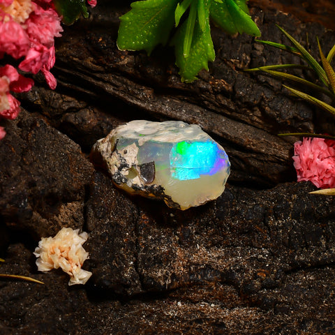 Terrific Top Grade Quality 100% Natural Welo Fire Ethiopian Opal Fancy Rough Loose Gemstone For Making Jewelry 19X12X9 MM 07.00 Cts. KR25-73 Sunkarton