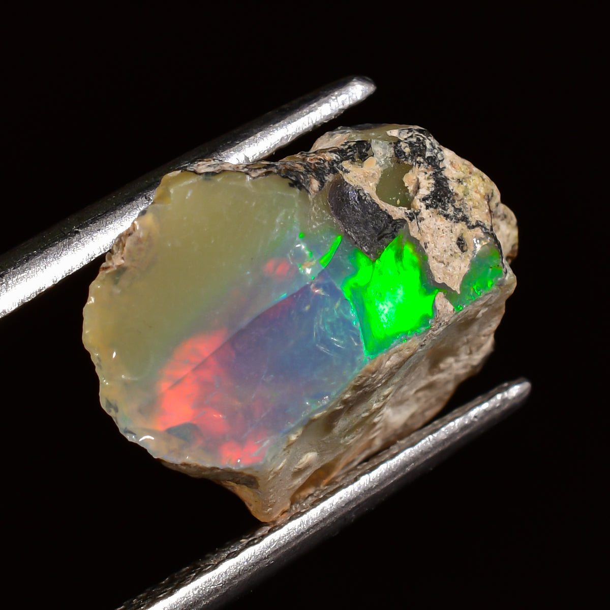 Terrific Top Grade Quality 100% Natural Welo Fire Ethiopian Opal Fancy Rough Loose Gemstone For Making Jewelry 19X12X9 MM 07.00 Cts. KR25-73 Sunkarton