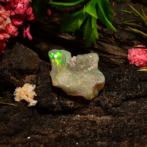 Wonderful Top Grade Quality 100% Natural Welo Fire Ethiopian Opal Rough Loose Gemstone For Making Jewelry 18X13X8 MM 05.00 Cts. KR25-75 Sunkarton