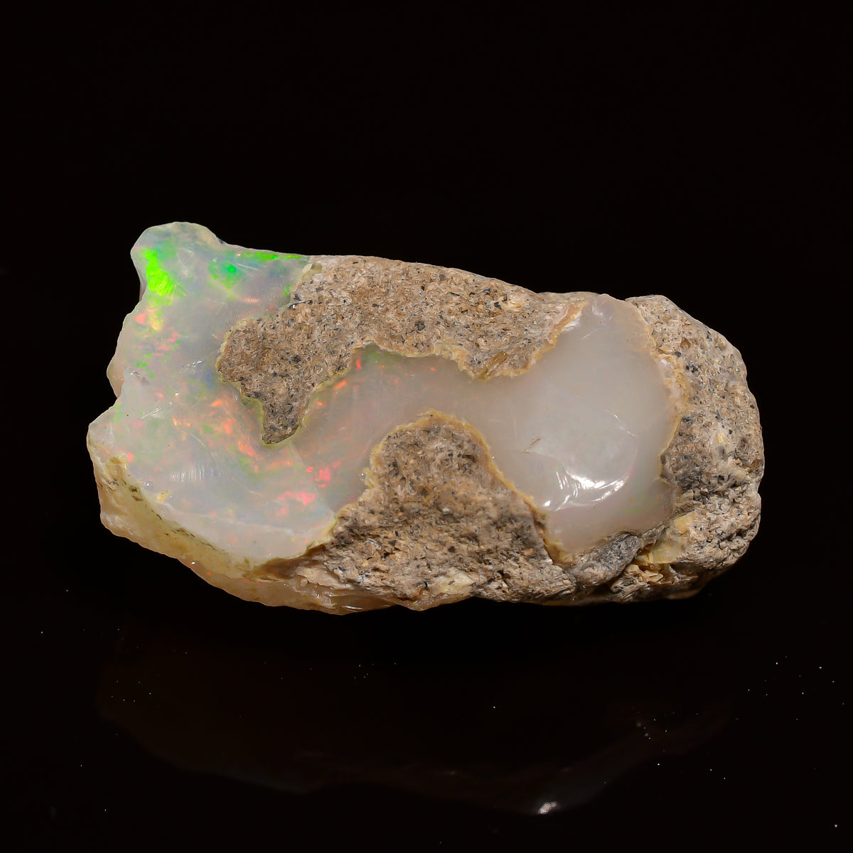 Attractive Top Grade Quality 100% Natural Welo Fire Ethiopian Opal Rough Loose Gemstone For Making Jewelry 21X12X9 MM 08.50 Cts. KR25-77 Sunkarton