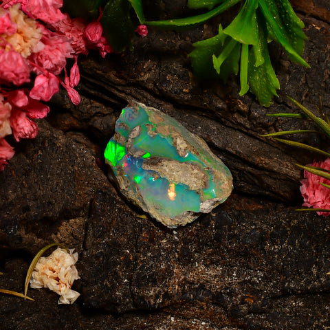 Beautiful Top Grade Quality 100% Natural Welo Fire Ethiopian Opal Rough Loose Gemstone For Making Jewelry 17X12X9 MM 07.00 Cts. KR25-79 Sunkarton