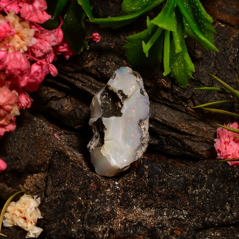 Dazzling Top Grade Quality 100% Natural Welo Fire Ethiopian Opal Fancy Rough Loose Gemstone For Making Jewelry 17X11X9 MM 05.00 Cts. KR25-81 Sunkarton