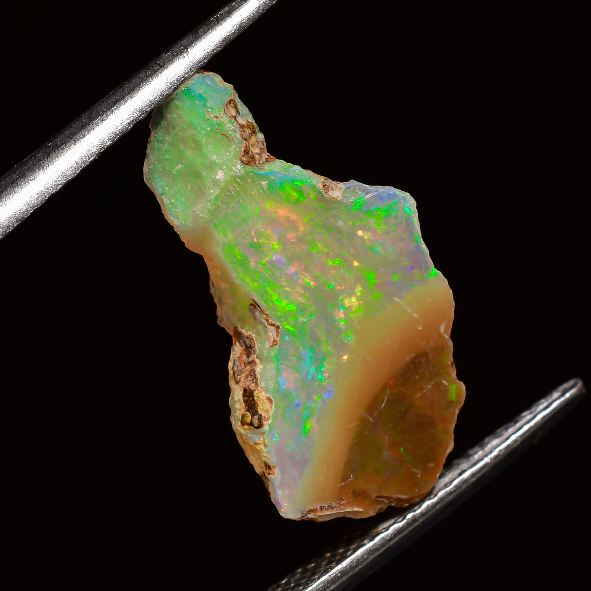 Excellent Top Grade Quality 100% Natural Welo Fire Ethiopian Opal Fancy Rough Loose Gemstone For Making Jewelry 19X9X5 MM 03.00 Cts. KR25-82 Sunkarton