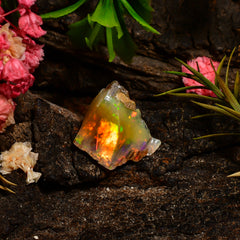 Exclusive Top Grade Quality 100% Natural Welo Fire Ethiopian Opal Rough Loose Gemstone For Making Jewelry 14X11X7 MM 03.50 Cts. KR25-83 Sunkarton