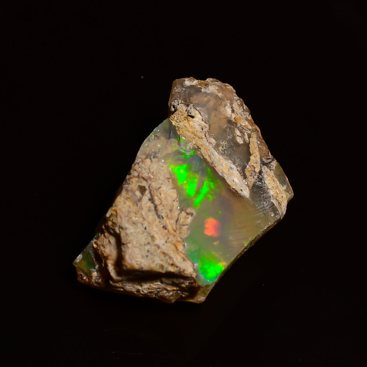 Fabulous Top Grade Quality 100% Natural Welo Fire Ethiopian Opal Fancy Rough Loose Gemstone For Making Jewelry 15X9X7 MM 04.00 Cts. KR25-85 Sunkarton