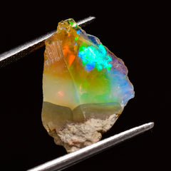 Fantastic Top Grade Quality 100% Natural Welo Fire Ethiopian Opal Rough Loose Gemstone For Making Jewelry 19X11X9 MM 07.00 Cts. KR25-86 Sunkarton