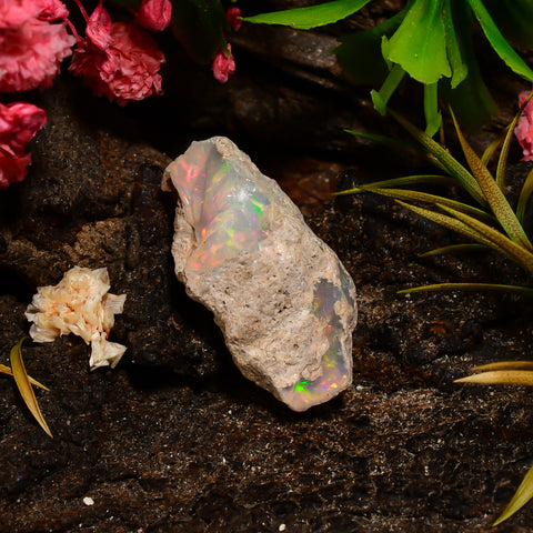 Immaculate Top Grade Quality 100% Natural Welo Fire Ethiopian Opal Rough Loose Gemstone For Making Jewelry 19X10X9 MM 05.50 Cts. KR25-88 Sunkarton