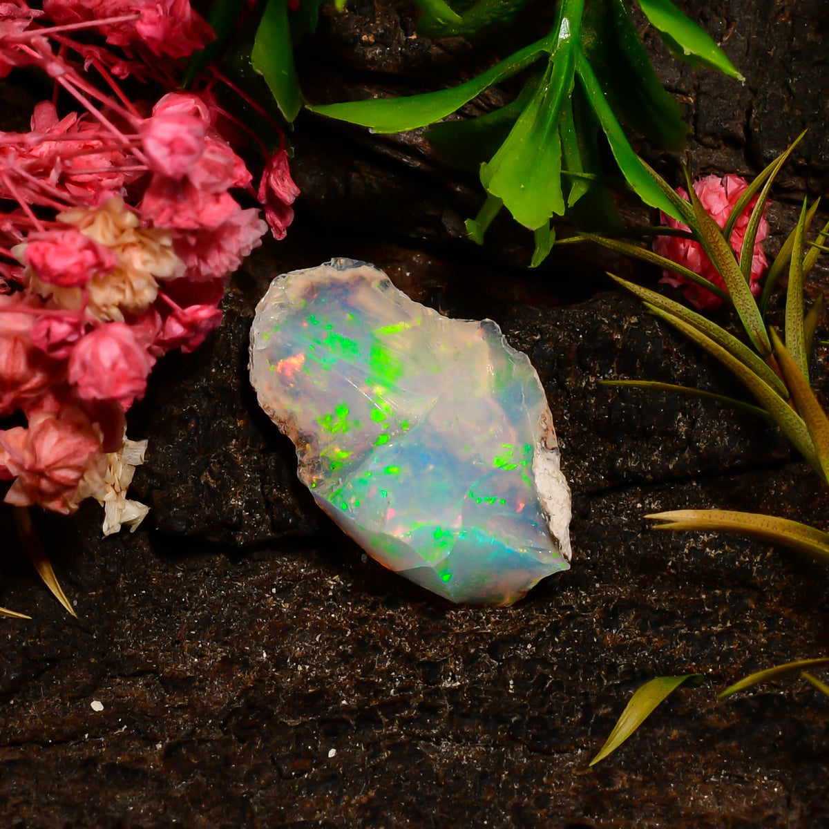 Outstanding Top Grade Quality 100% Natural Welo Fire Ethiopian Opal Rough Loose Gemstone For Making Jewelry 23X14X8 MM 06.00 Cts. KR25-92 Sunkarton